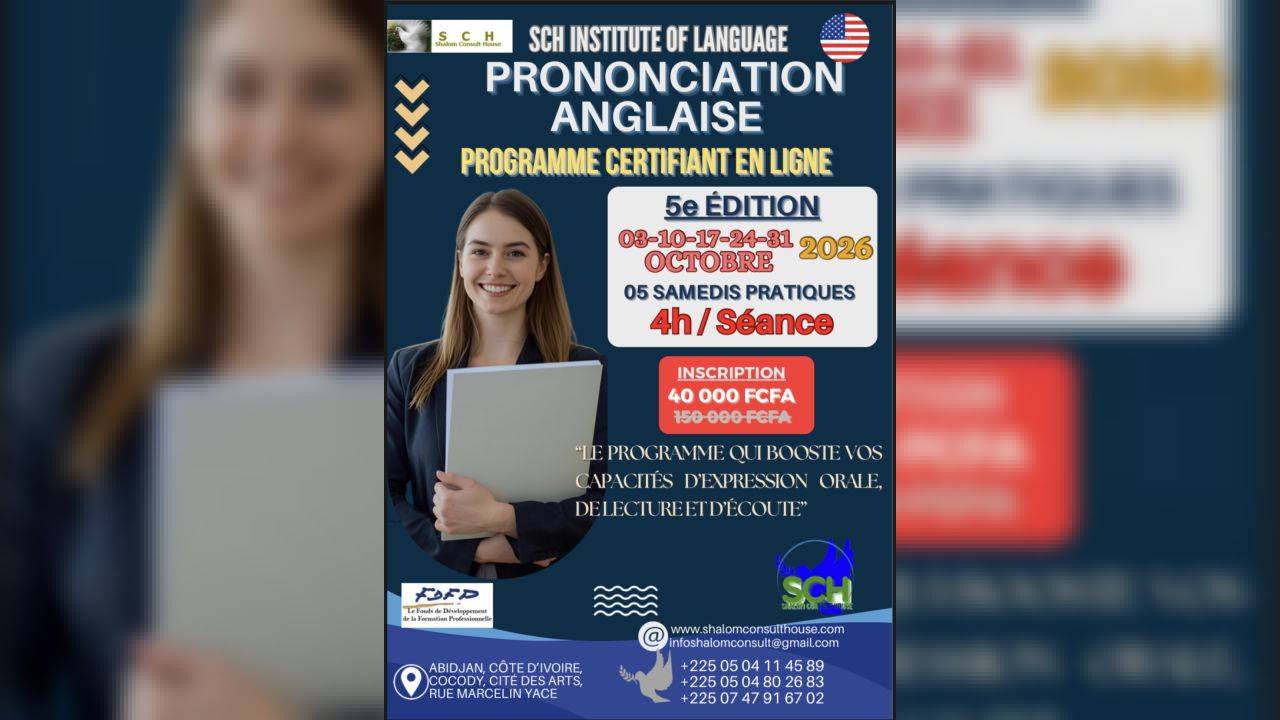 PROGRAMME CERTIFIANT SUR LA PRONONCIATION ANGLAISE