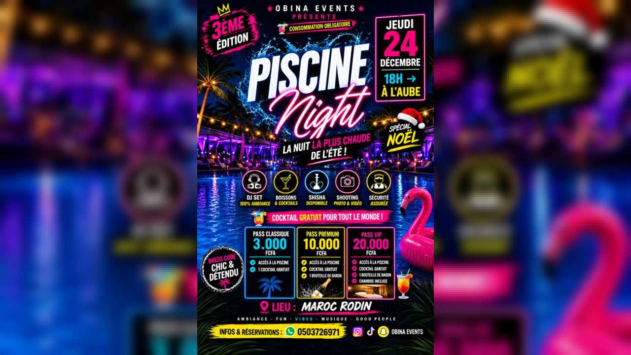 PISCINE NIGHT 🔥