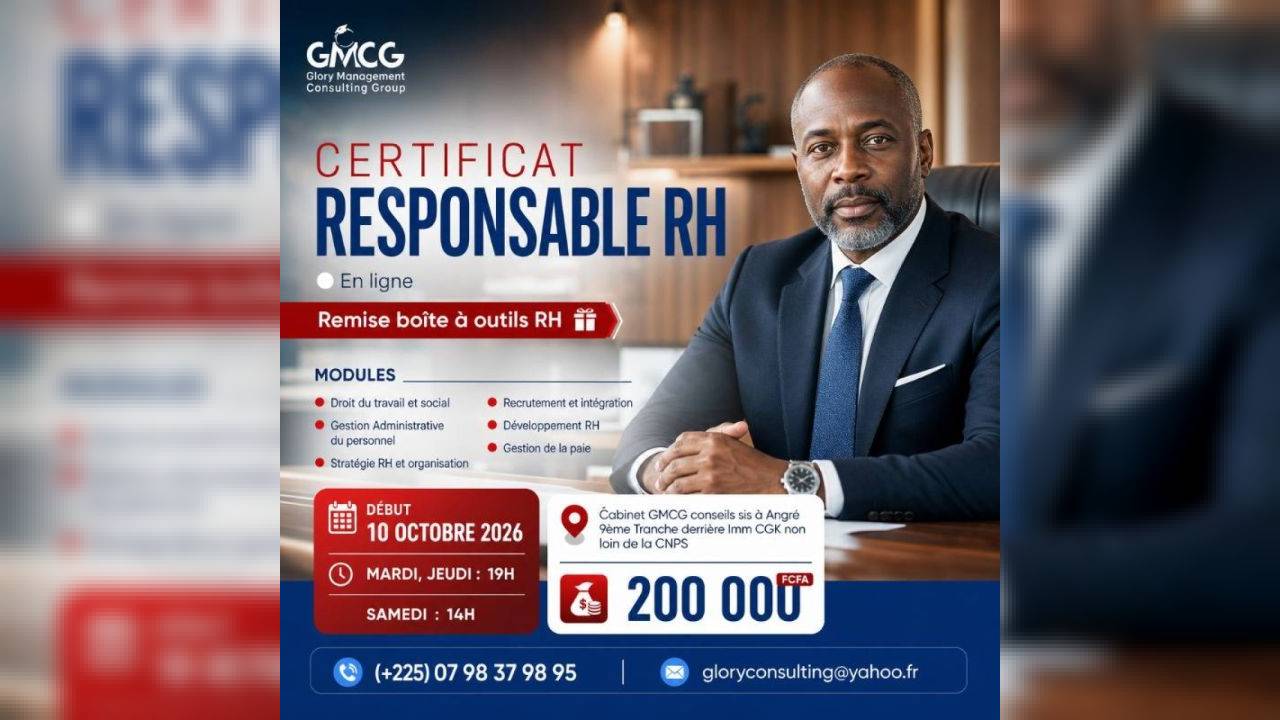 CERTIFICAT RESPONSABLE RH