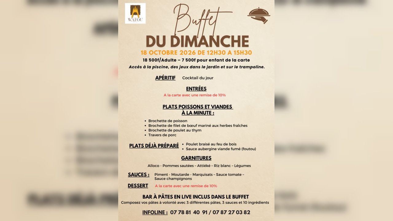 BUFFET DU DIMANCHE AU WAFOU