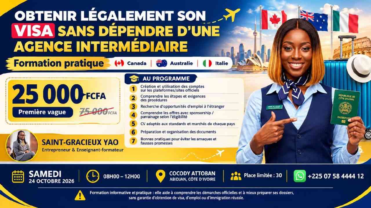 FORMATION OBTENIR SON VISA SANS PAYER DES MILLIONS