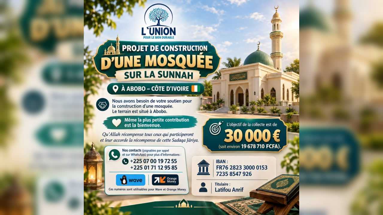 Construisons une mosquée pour les gens de la sunna